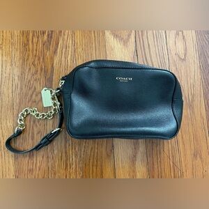 Coach Saffiano Leather Wristlet
